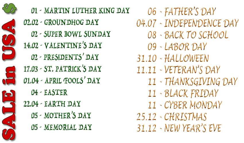 розпродажі у США